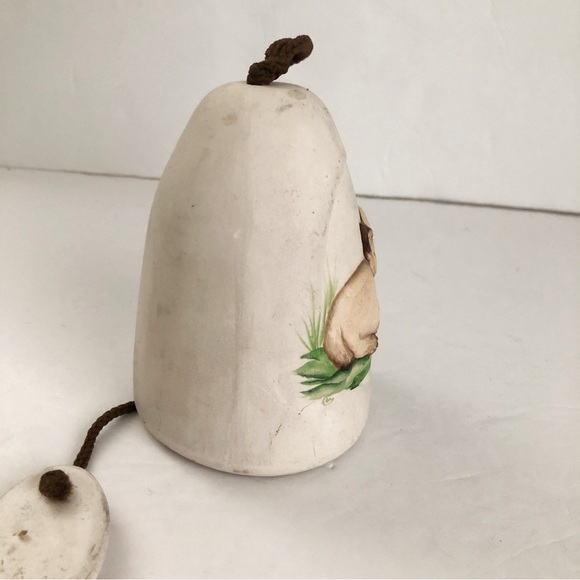 Vintage Sandstone Siamese Kitten Wind Chime by Anna - Picture 6 of 10